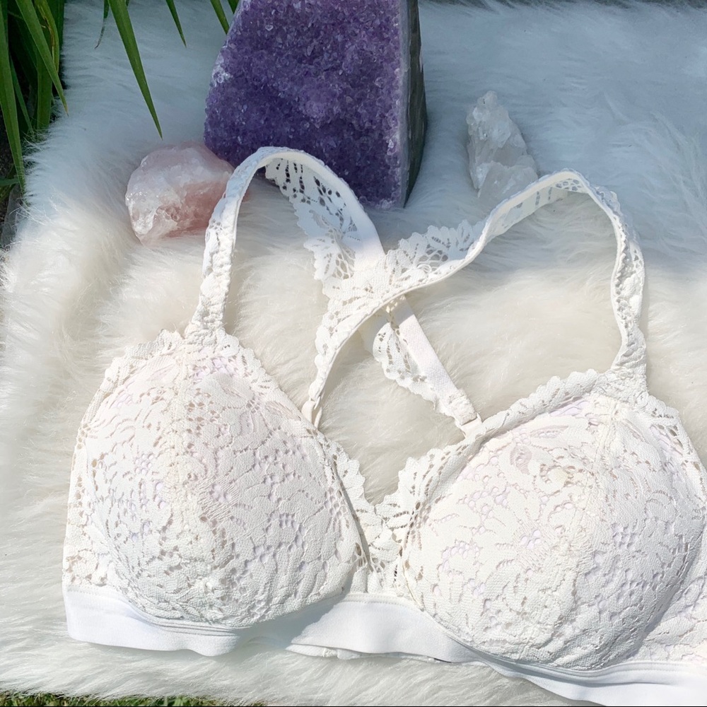 Aerie White Lace Bralette L